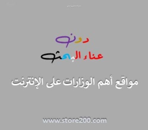 مواقع وزارات تهمك على الانترنت