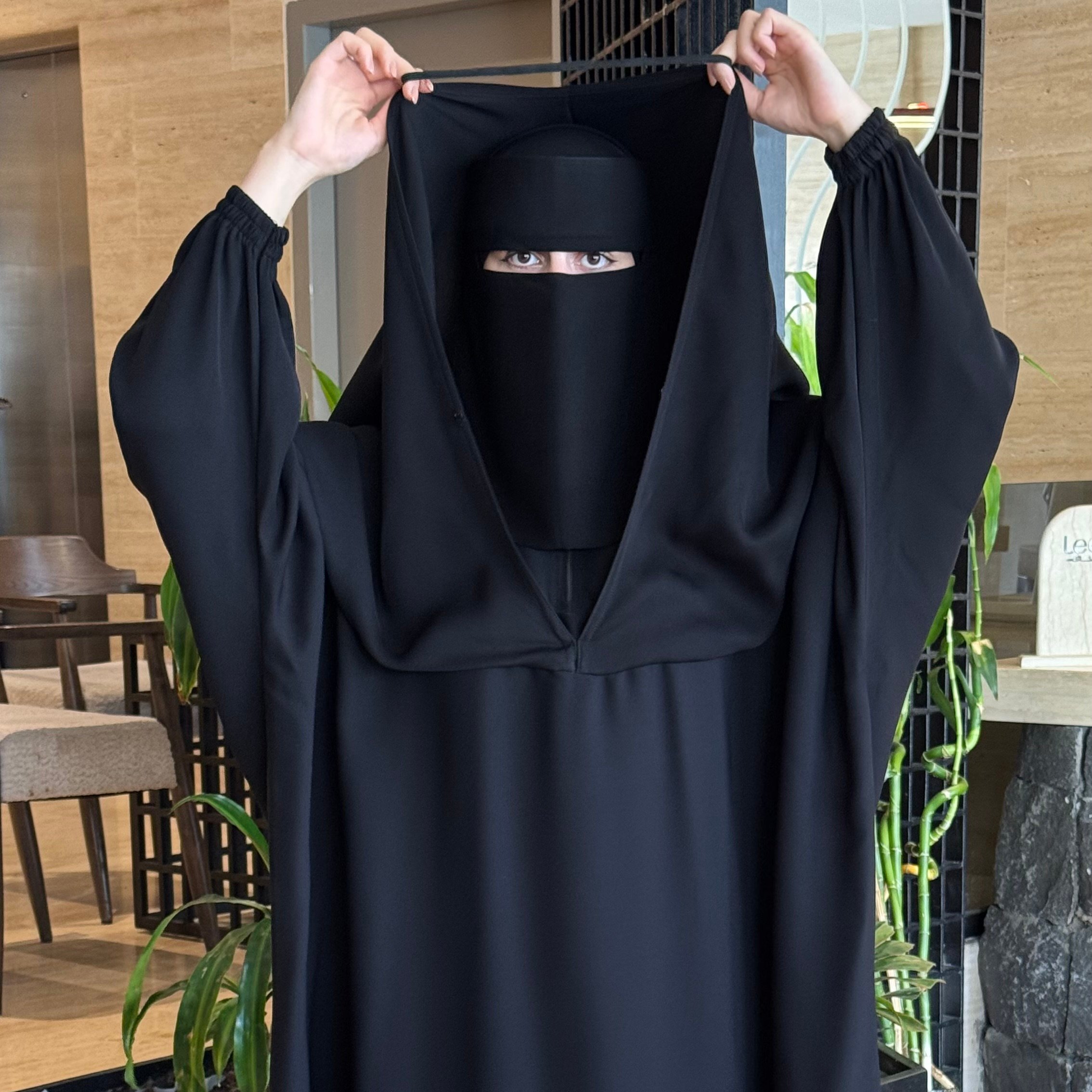 عباية ثنين في واحد سحاب قصير