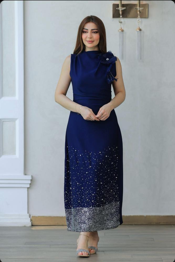 فستان باربي تطريز وردة ليزر