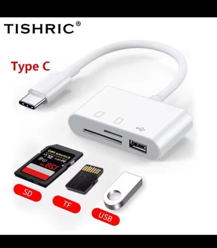 محول TISHRIC متعدد الوظائف بمنفذ Type-C – قارئ بطا...