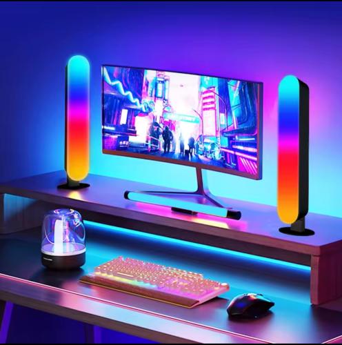 2 قطعة LED ضوء الليل RGB الأضواء المحيطة مع جهاز ا...