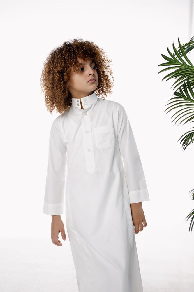 ثوب إزاري أبيض أولاد