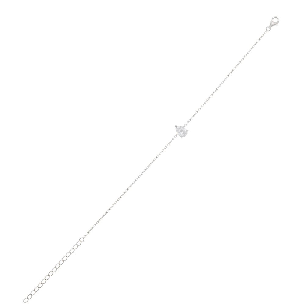 اسواره دمعة الألماس من الفضة 925 الخالص