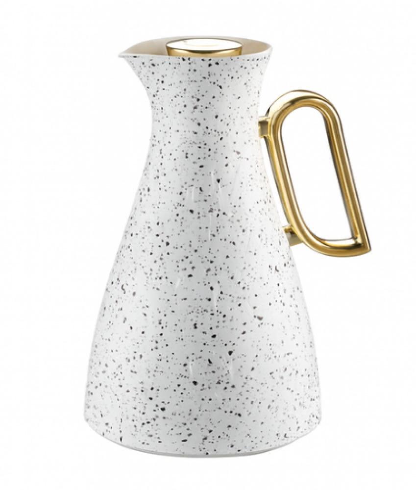 ترمس ضيافة أبيض من بيتروس شكل جذاب وأداء ممتاز لحفظ الحرارة والضيافة ا