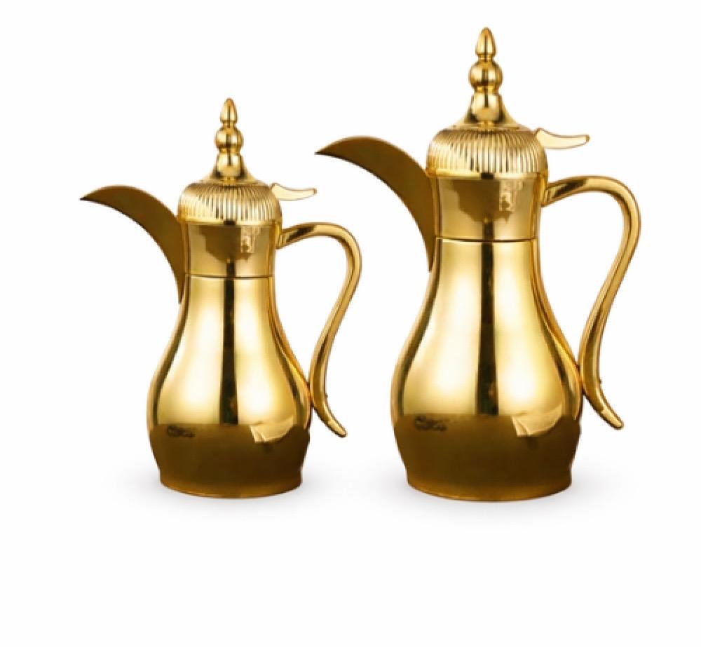 طقم ترامس قهوة عربية ذهبي من رويال كاميل عنوان الفخامة في مجالس الضياف