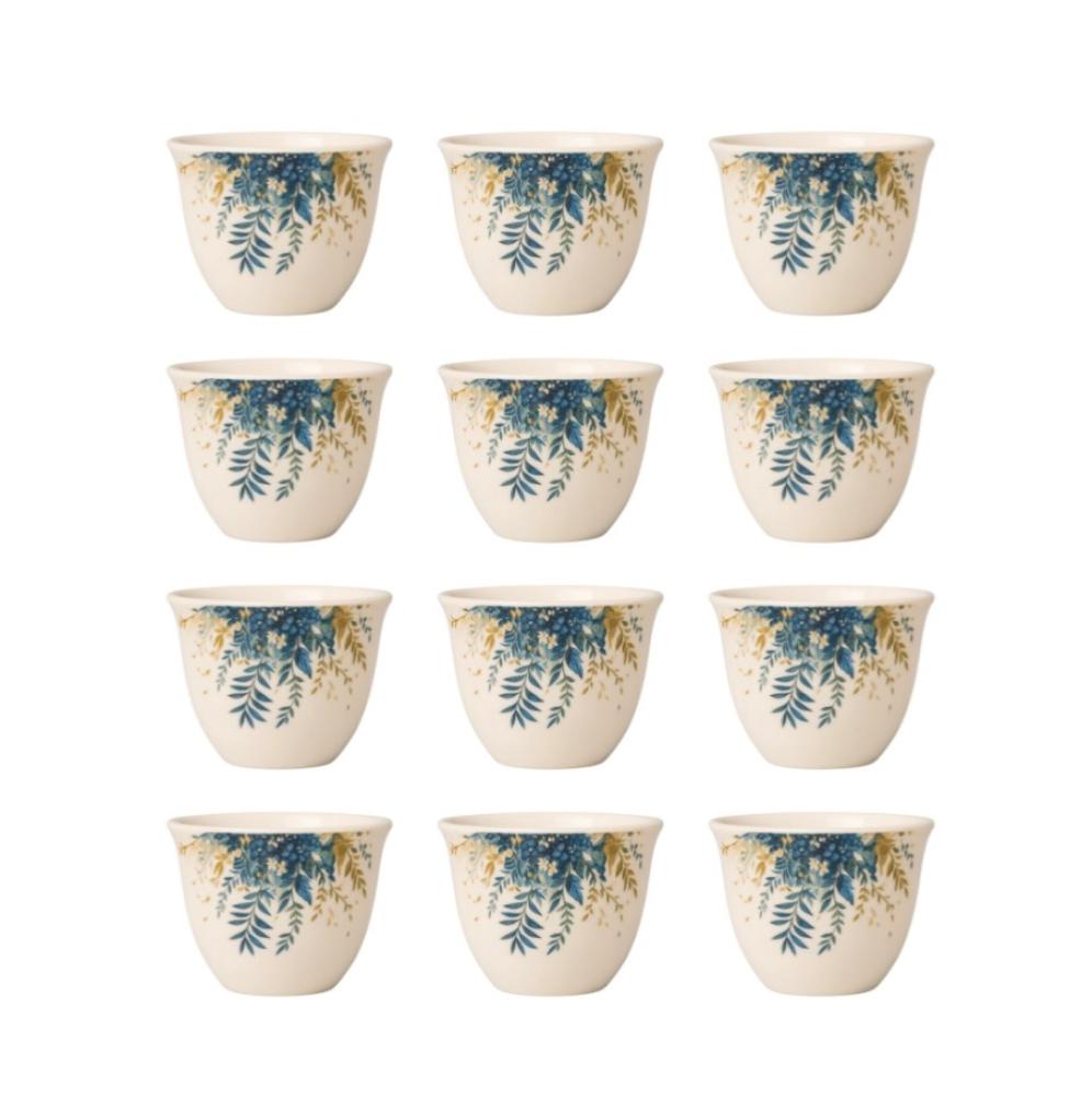 طقم فناجيل القهوة التركوازية لمسة فنية تُعيد للضيافة بريقها