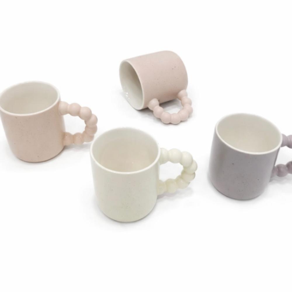 طقم أكواب سيراميك بألوان الباستيل لمسة أناقة ناعمة لكل يوم