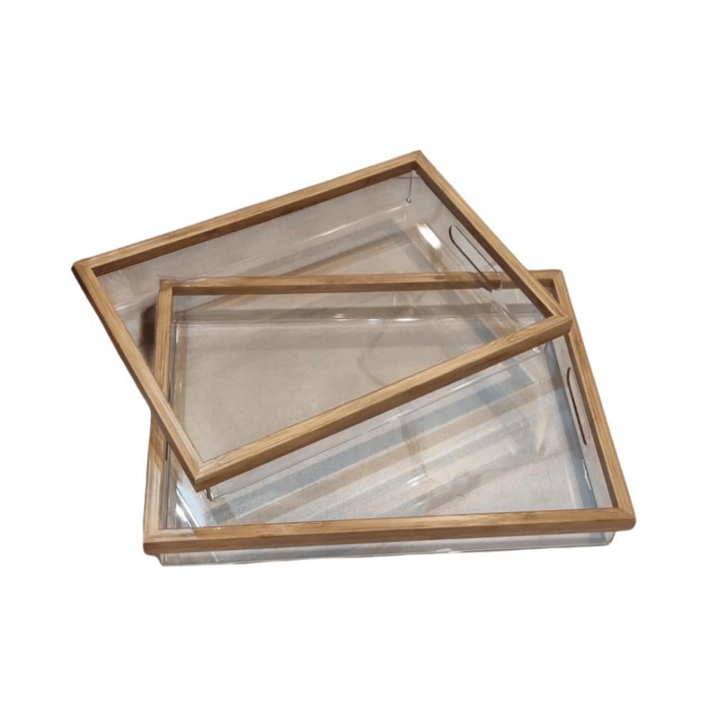 طقم صواني فخامة شفافة تجمع بين الجمال والعملية