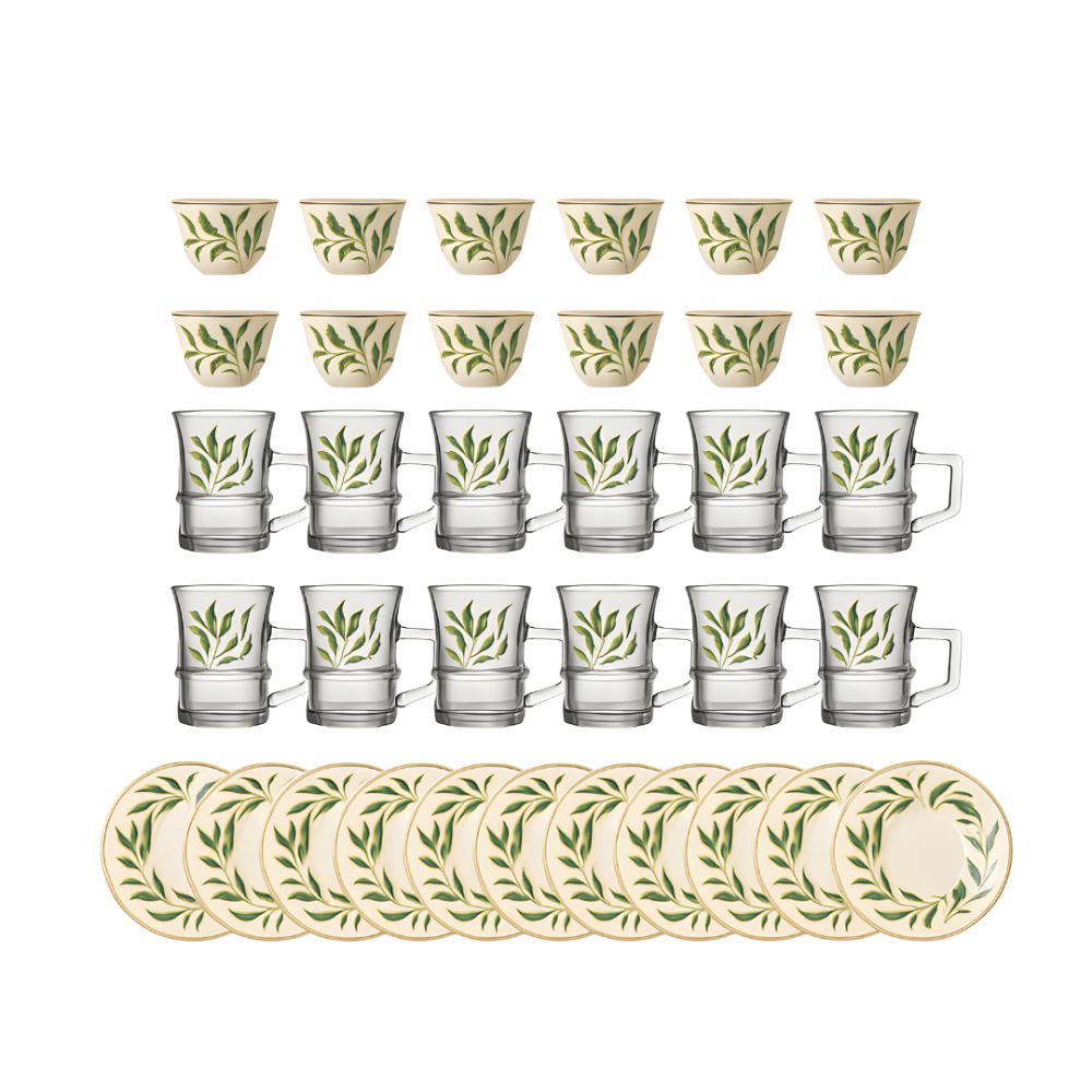 طقم تقديم قهوة وشاي مزخرفة فخامة الضيافة في كل تفصيلة