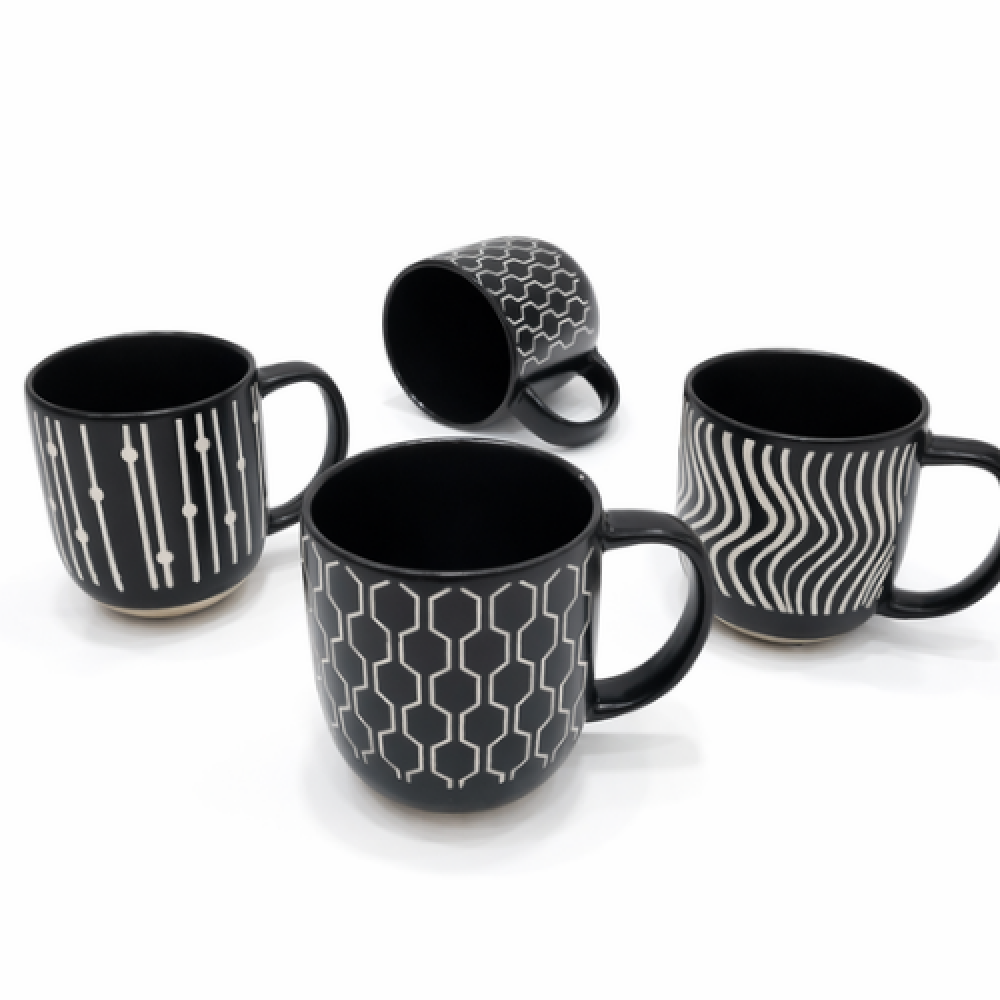 طقم أكواب بورسلين أنيق لمسة فخامة تكمّل جلسات الشاي والقهوة