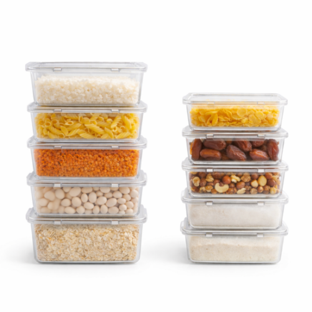 طقم 10 علب تخزين طعام كبيرة محكمة الإغلاق الحل الأمثل لتنظيم المطبخ وحفظ الأطعمة لفترة أطول