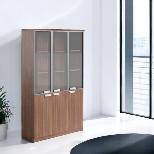 دولاب مكتبى خشبى بنى 40×120×200سم