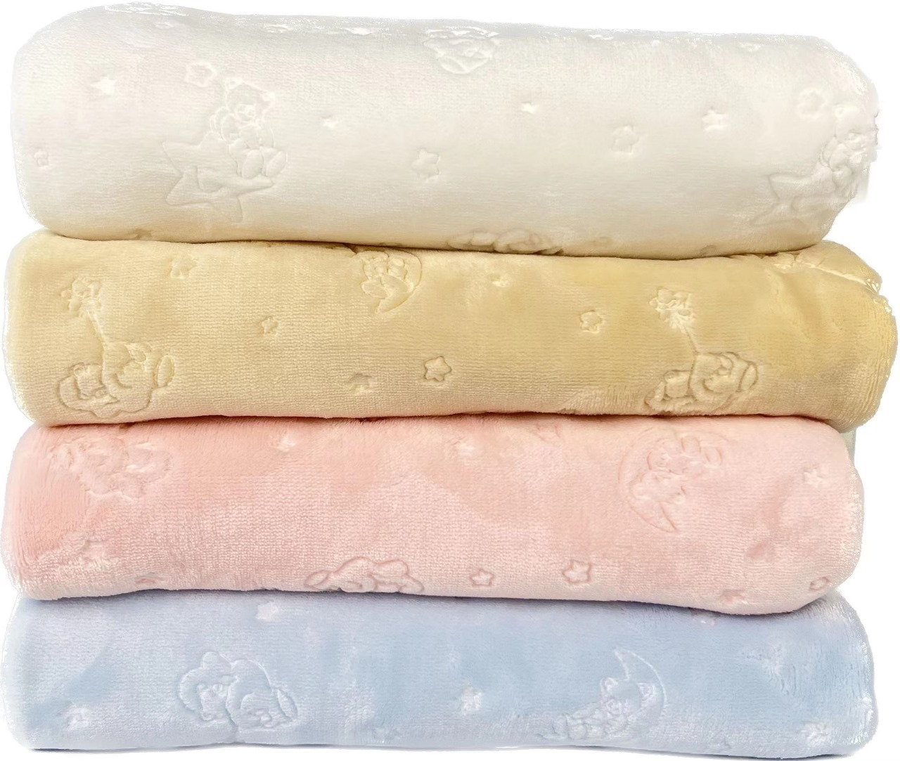 بطانية جومانا للأطفال-الأبيض