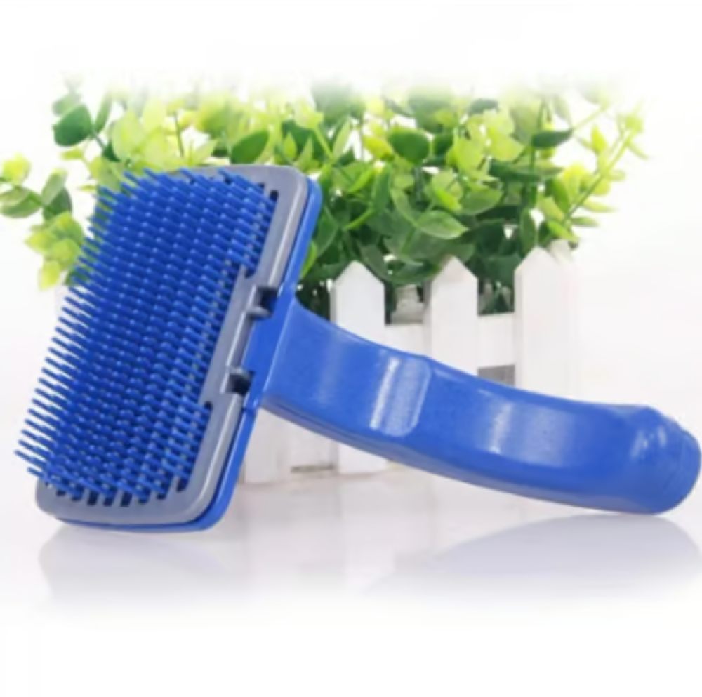 مشط فك التشابك الشعر مع ضغاط للتخلص من فرو للقطط والكلاب