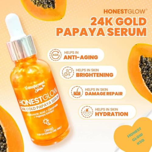 honest glow 24k papaya serum