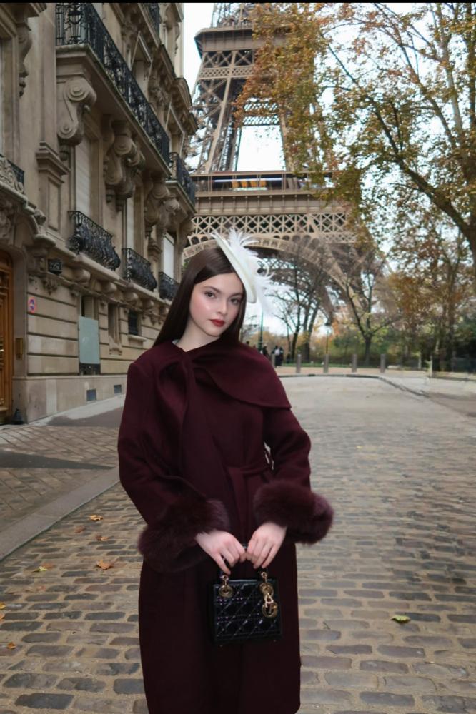 Burgundy coat