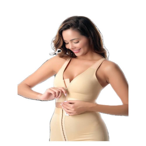 مشد بودى فليكس صدرية مع سحابة بعد عمليات شفط الدهون