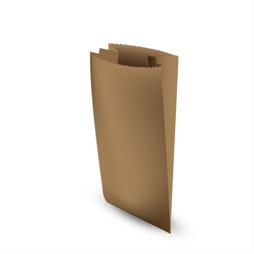 المساعد جيب نحيف  Brown paper bags size 27.13 x 5 (50 pieces) with a tie - متجر تهامة الحلول