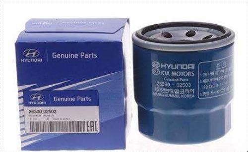فلتر زيت مكينة هيونداي اكسنت 2014-2024 كيا بيكانتو 2016-2021 رقم 26300-02503  اصلي وكالة