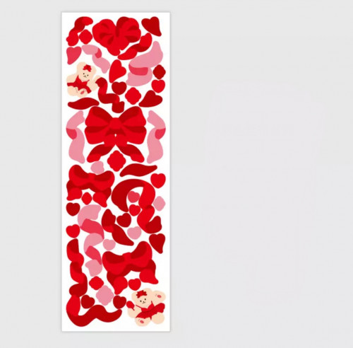 ستيكرز احمر زينة فوتوكارد A9