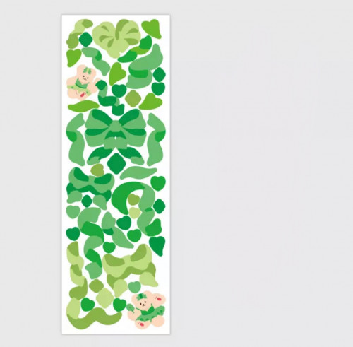 ستيكرز اخضر زينة فوتوكارد A4