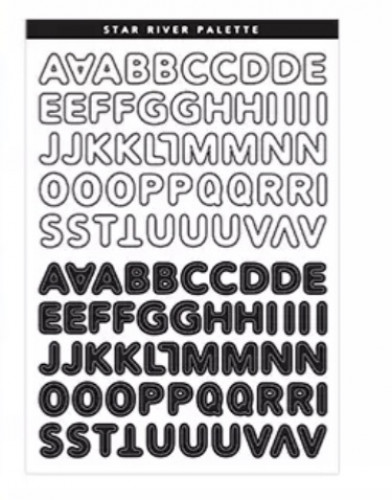 ستيكرز اسود احرف زينة فوتوكارد B11