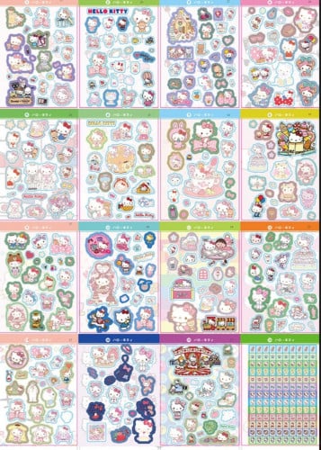 دفتر كامل 450 حبة ستيكرات HelloKitty