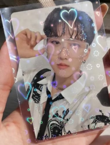 حامي فوتوكارد لامع قلوب ( 5حبات)