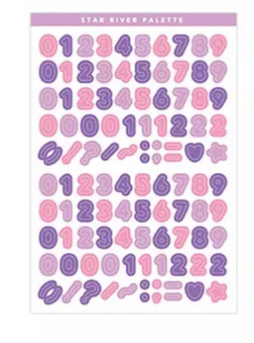 ستيكرز موف ارقام زينة فوتوكارد B7