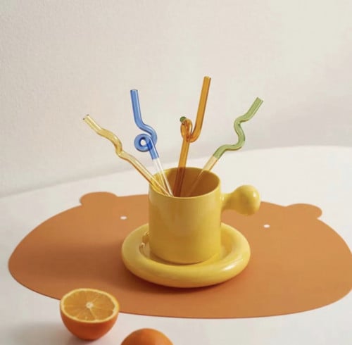 Creative glass straw