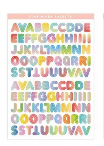 ستيكرز رينبو احرف زينة فوتوكارد B13