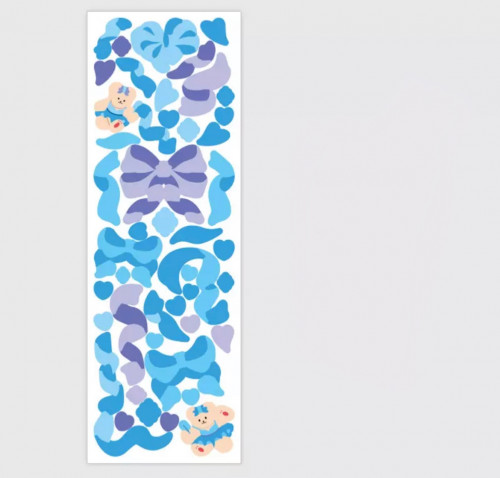 ستيكرز ازرق زينة فوتوكارد A8