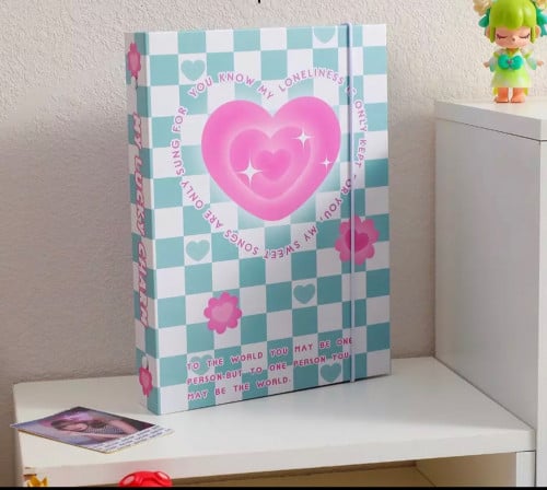 ملف كبير سماوي حفظ للفوتوكارد (يكفي 80 كارد)