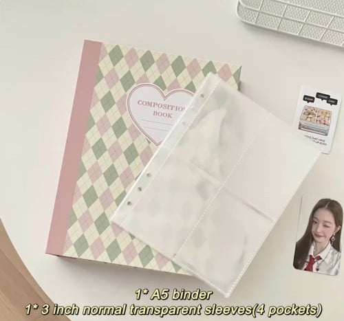 ملف كبير pink حفظ للفوتوكارد (يكفي 80 كارد)