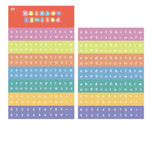 ستيكرز رينبو حروف زينة فوتوكارد B5