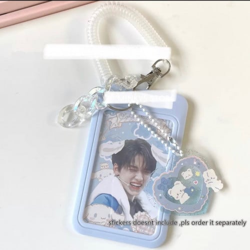 حامل فوتوكارد بلاستيك ازرق