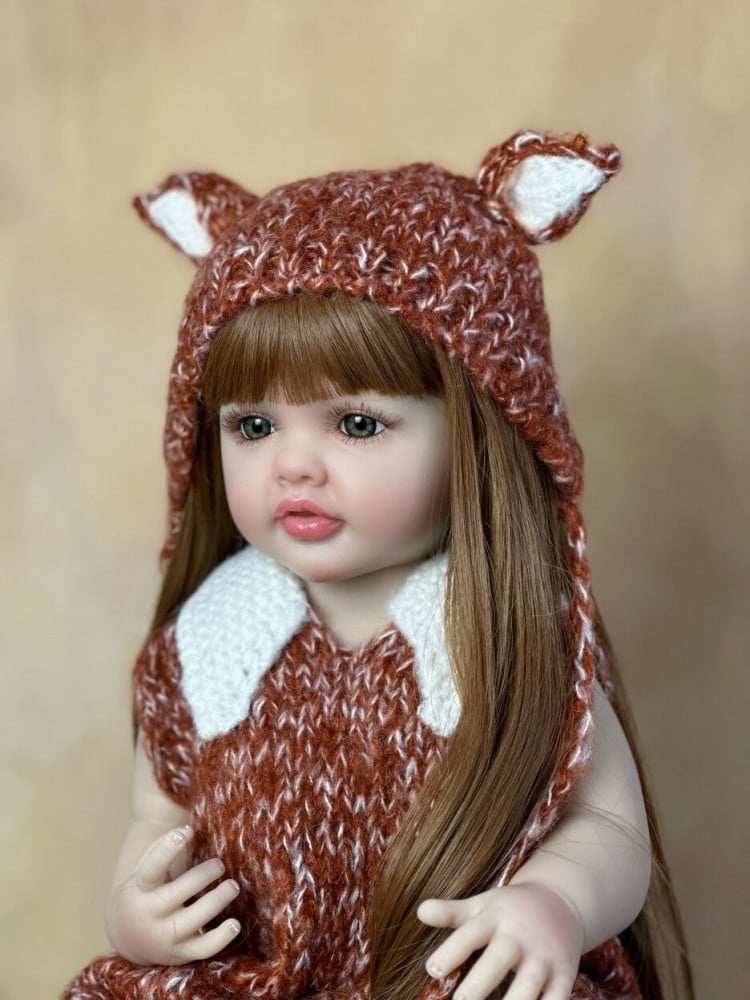 دمية طفلة كامل الجسم سليكون 55 سم
