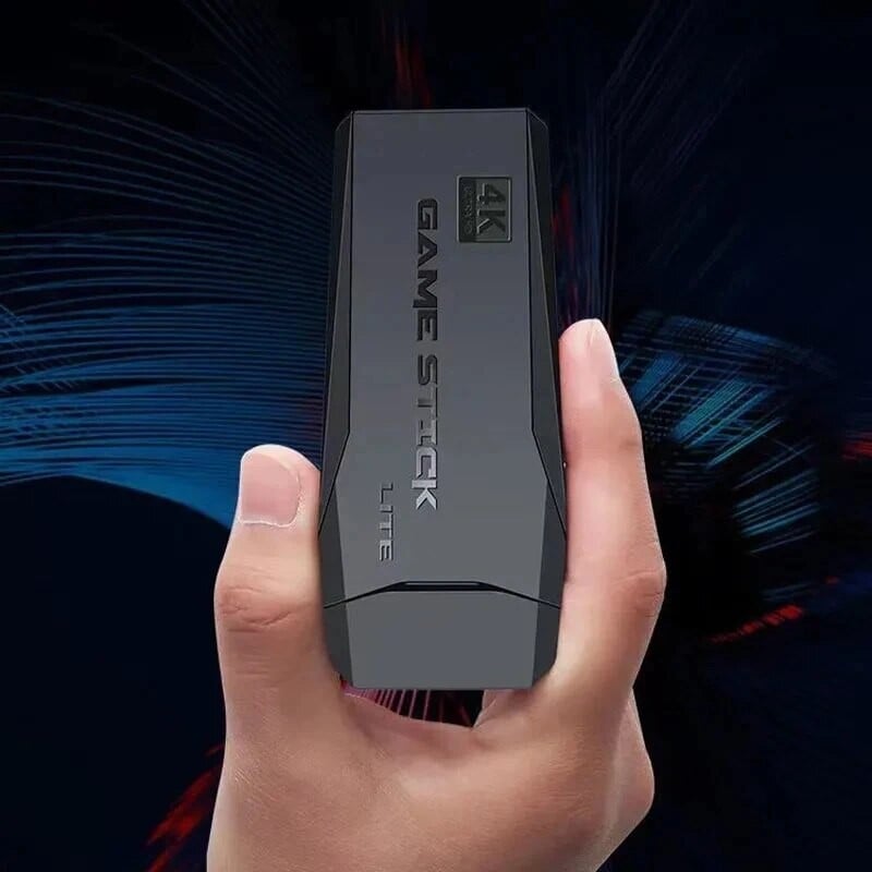 جهاز M8 Game Stick 4K Linux OS TV Console ، مدمج + Games ، G ، مقبض لاسلكي مزدوج ، 64 جيجابايت ، ألعاب ثلاثية الأبعاد لـ PS1 ، SFC