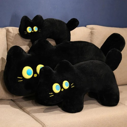 القطط السوداء محشوة وسادة Kawaii