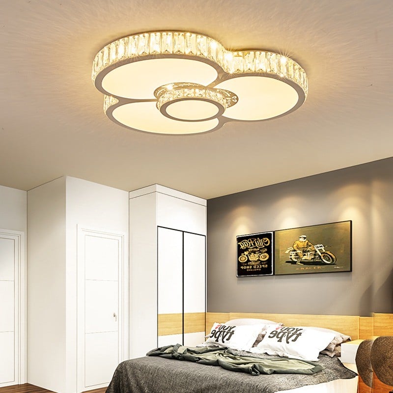 led أضواء السقف غرفة المعيشة الحديثة الكريستال