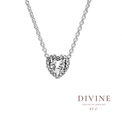 heart shaped pendant silver 925 necklace