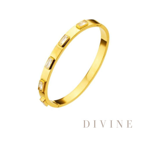 Circulargolden Cuff Bangle stainless steel Bracele...