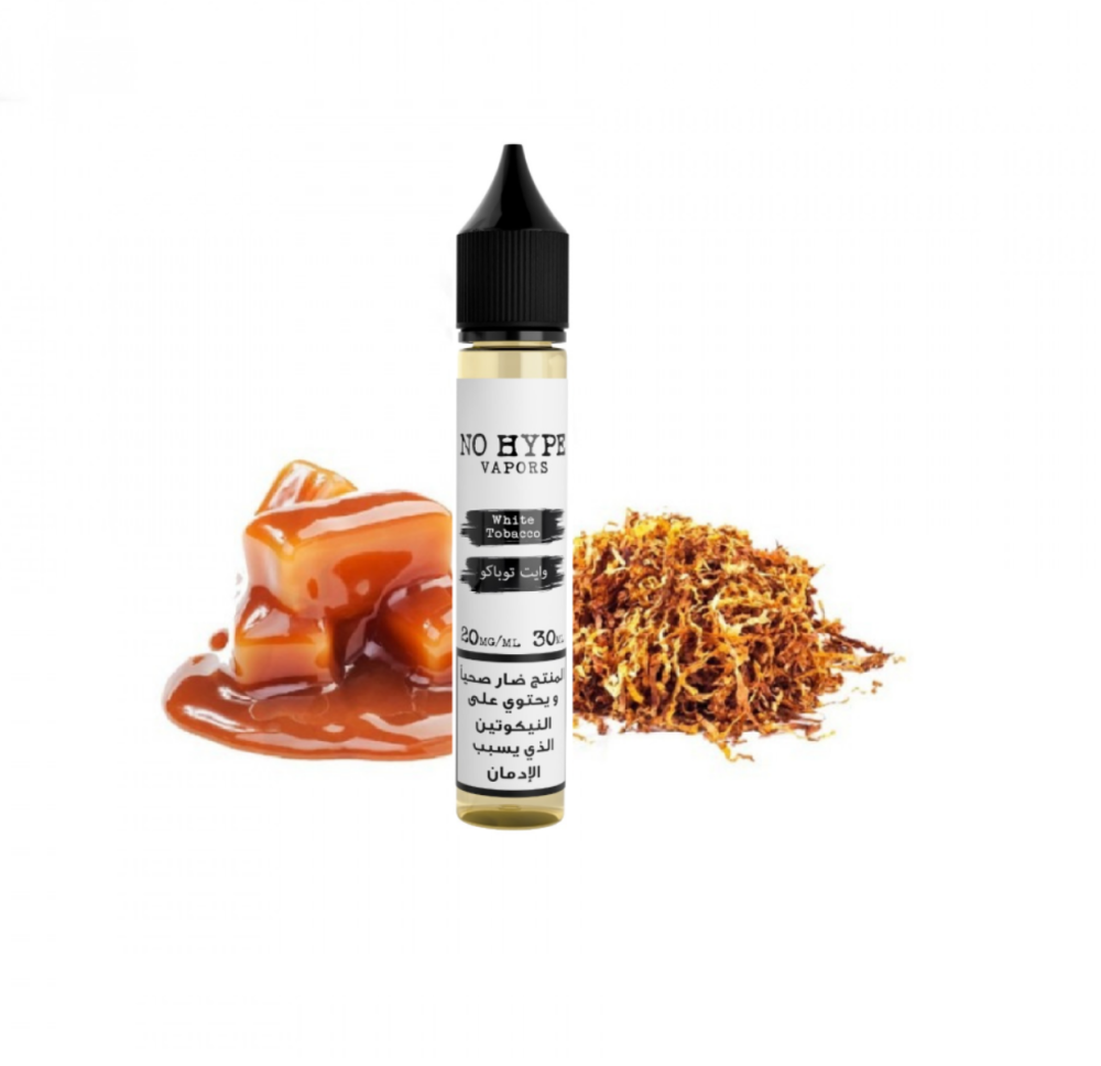 no hype caramel tobacco نكهة نو هايب توباكو كراميل NO HYPE White 
