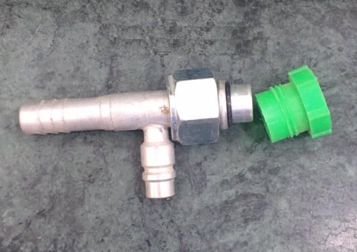CONNECTOR 5-8 180D FEMALE O-RING W-R-134A CHARGING VALVE No 11130C