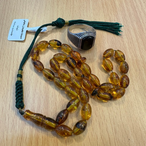 سبحة كهرمان شوائب بلطيقي أصلي