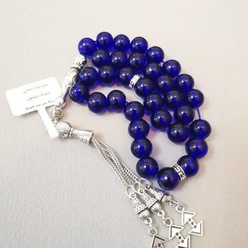 سبحة حجر حرباء زجاجي