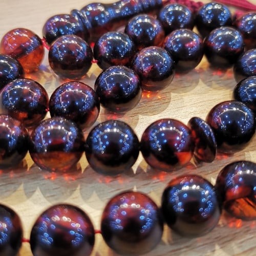 سبحة كهرمان بلطيقي بولندي طبيعي صب