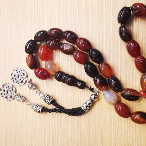 سبحة حجر العقيق الأصلي