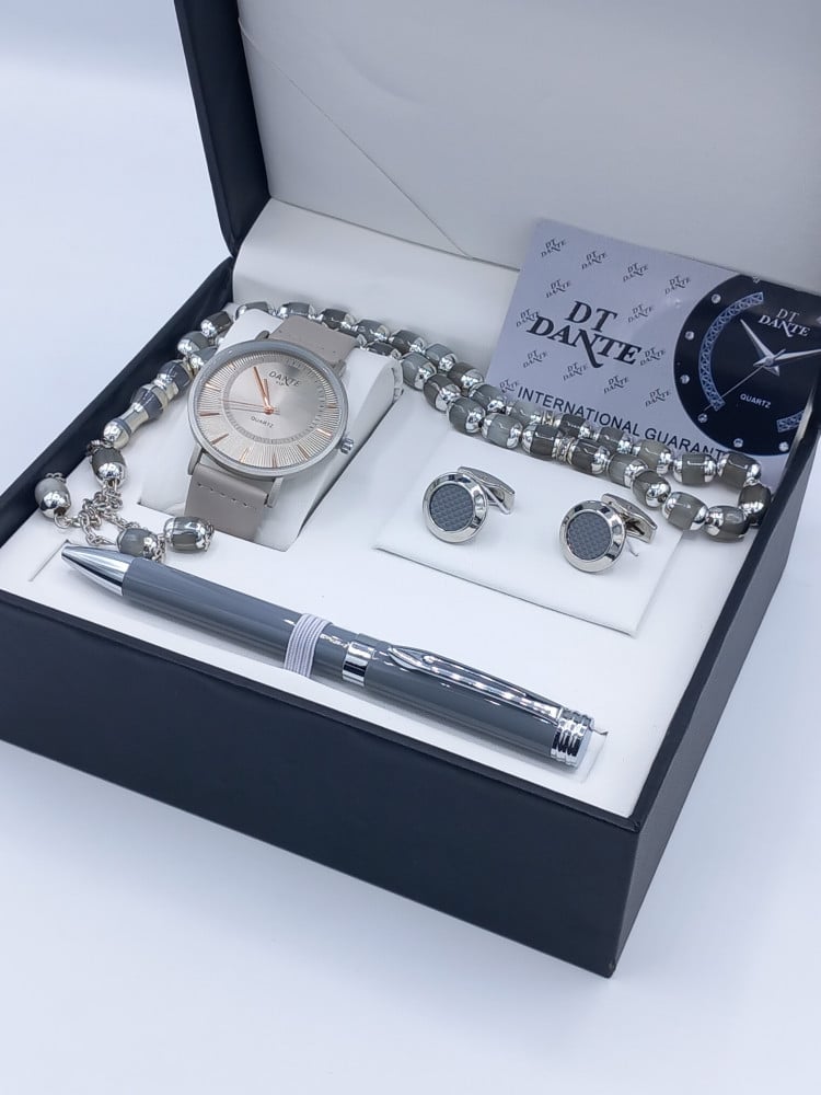 طقم اكسسوارات رجالي ( فضى - رصاصي )