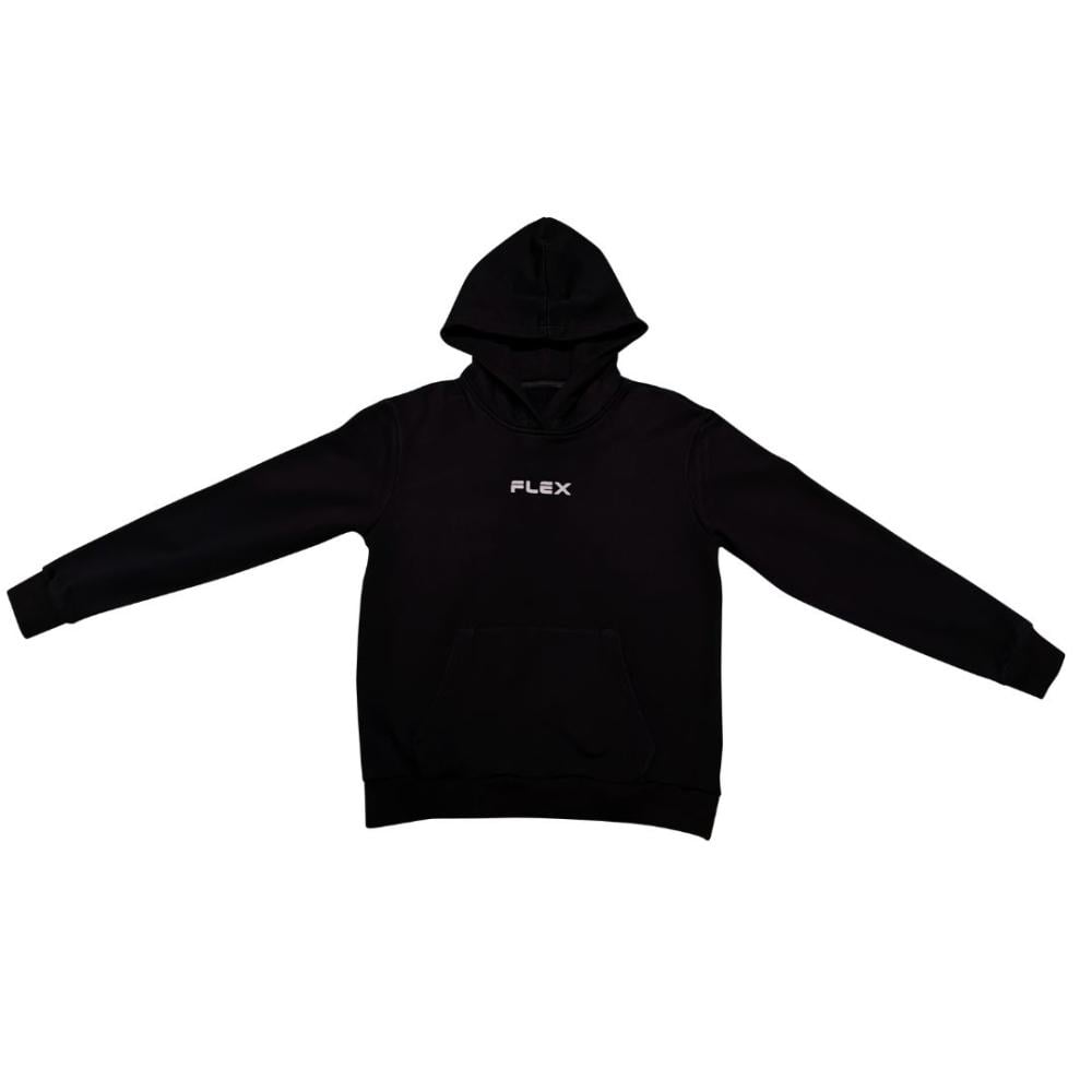 FLEX black hoodie هودي فليكس أسود اثليشور براند مريح وعالي الجودة
